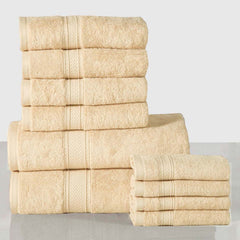 10-Piece: 600 GSM Lux Soft Cotton Towel Set