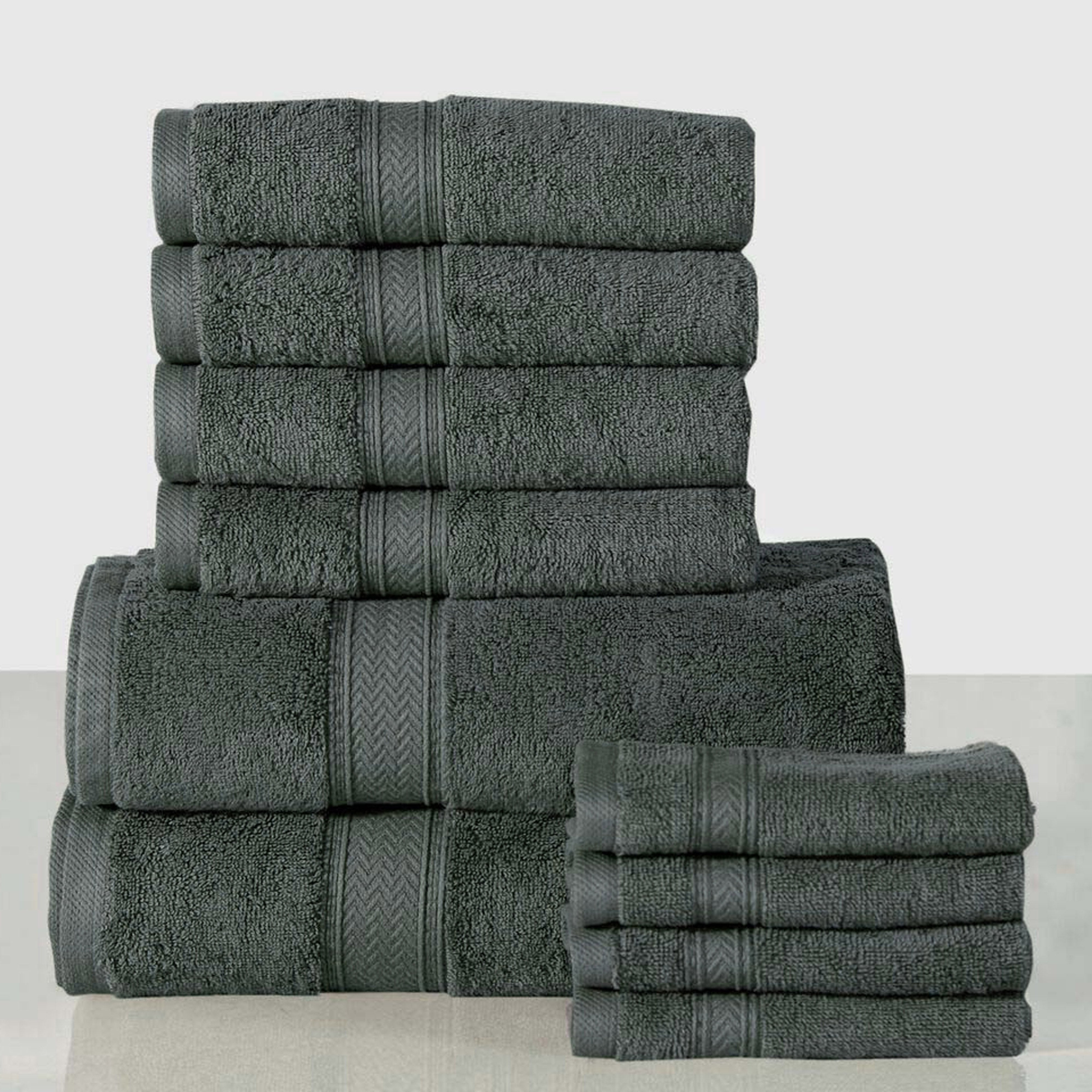 10-Piece: 600 GSM Lux Soft Cotton Towel Set