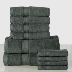 10-Piece: 600 GSM Lux Soft Cotton Towel Set