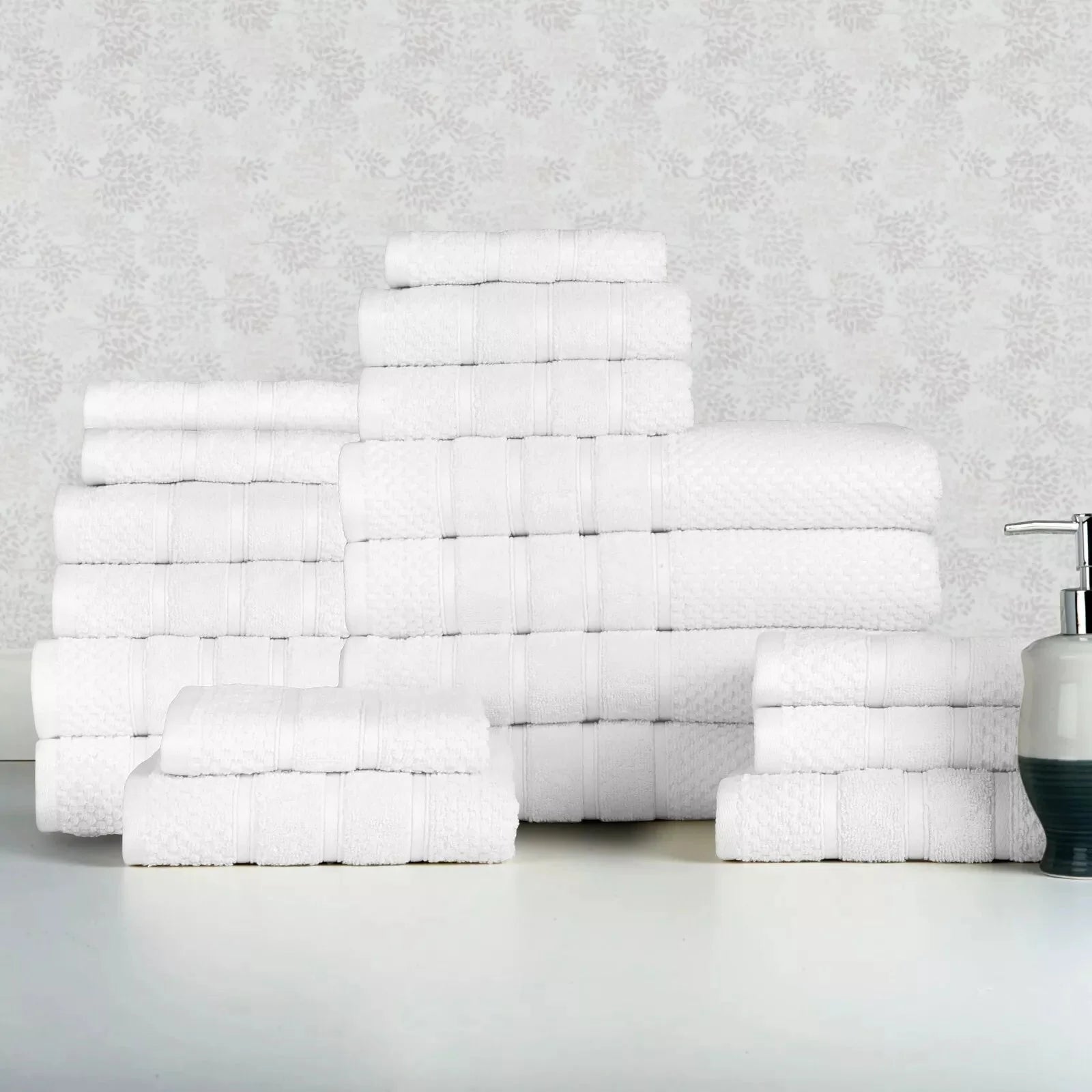 18-Piece Set: Bibb Home `Egyptian Cotton Towel Set