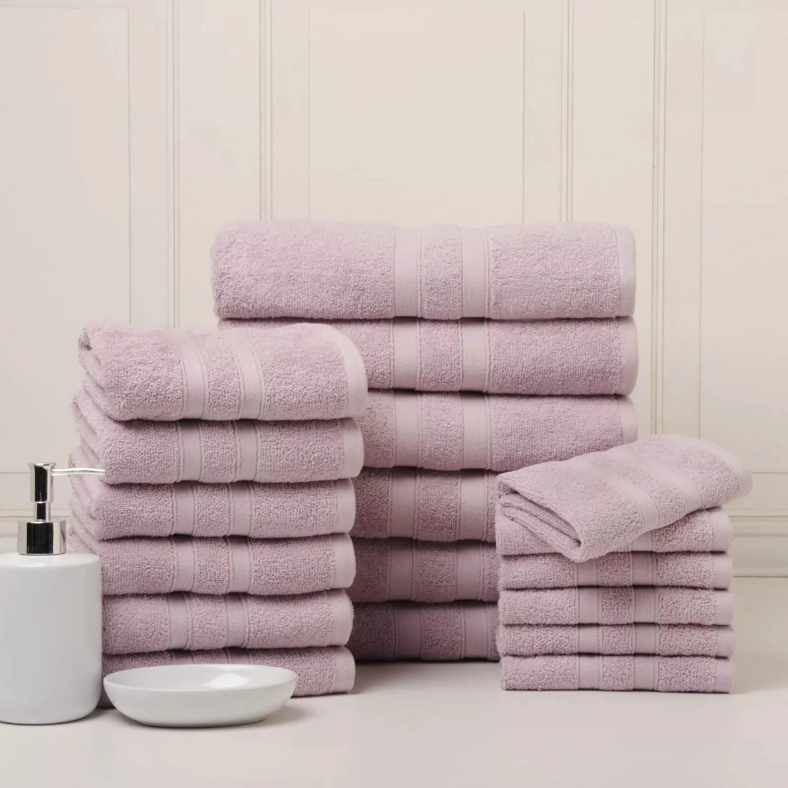 18-Piece Set: Bibb Home `Egyptian Cotton Towel Set