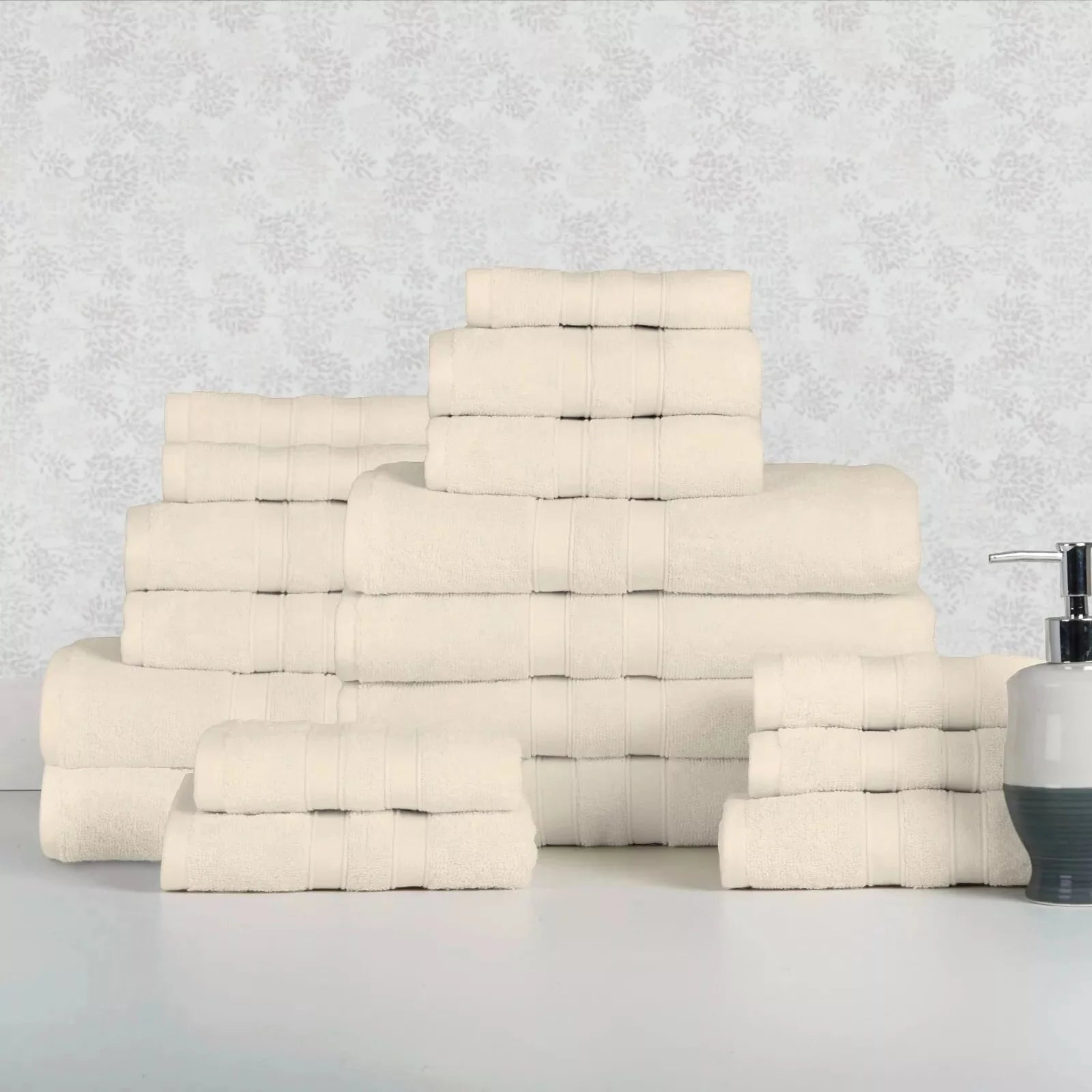 18-Piece Set: Bibb Home `Egyptian Cotton Towel Set