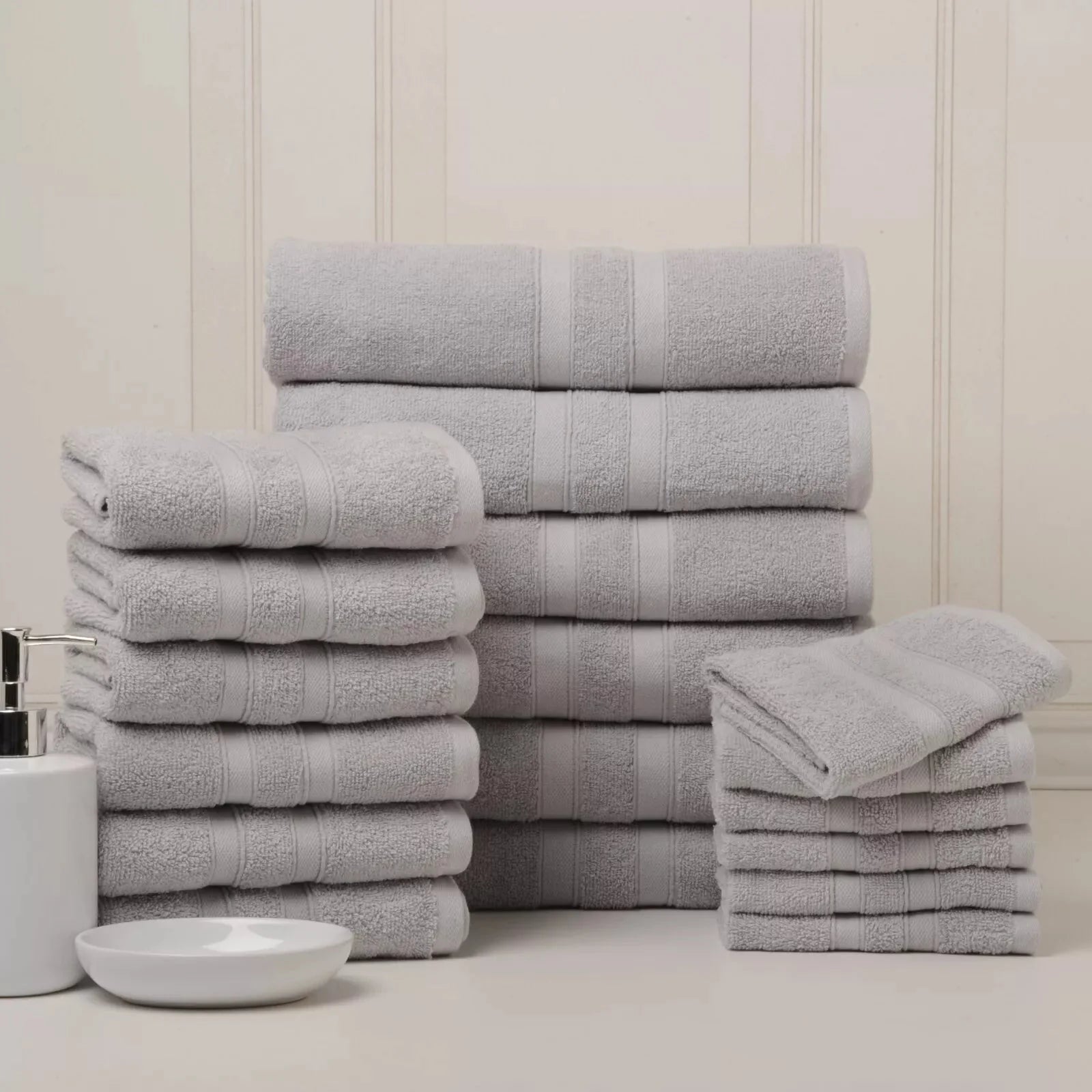 18-Piece Set: Bibb Home `Egyptian Cotton Towel Set