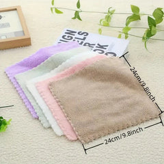 20-Pack: Polyester Hand Towels, 200gsm Knit Fabric, Soft Absorbent Square Bath Towels