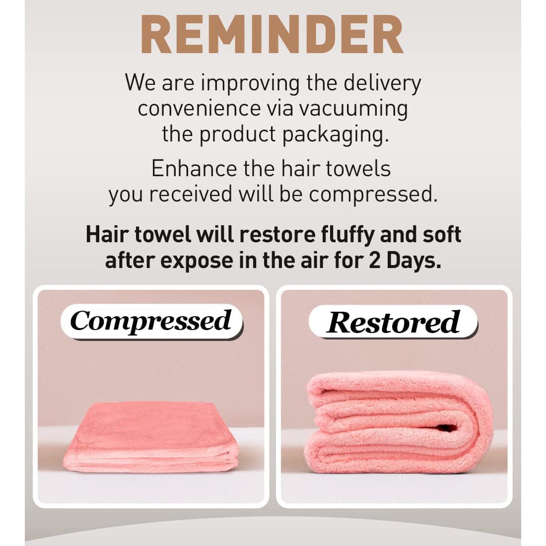 3-Pack: Hicober Microfiber Hair Towel