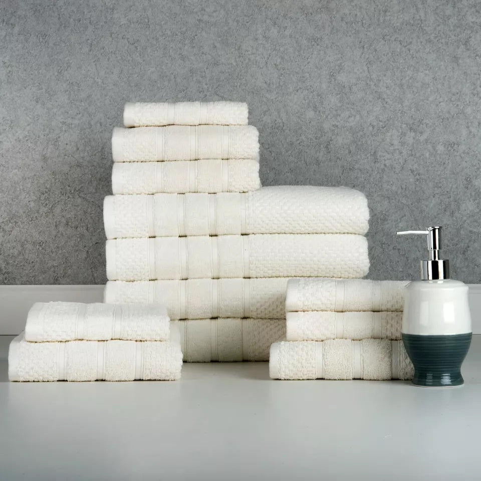 12-Piece: Bibb Home Egyptian Cotton Towel Set