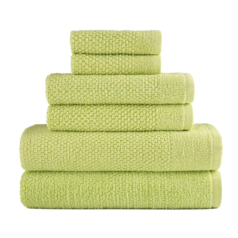 6-Piece: Dan River Popcorn Cotton Bath Towel Set