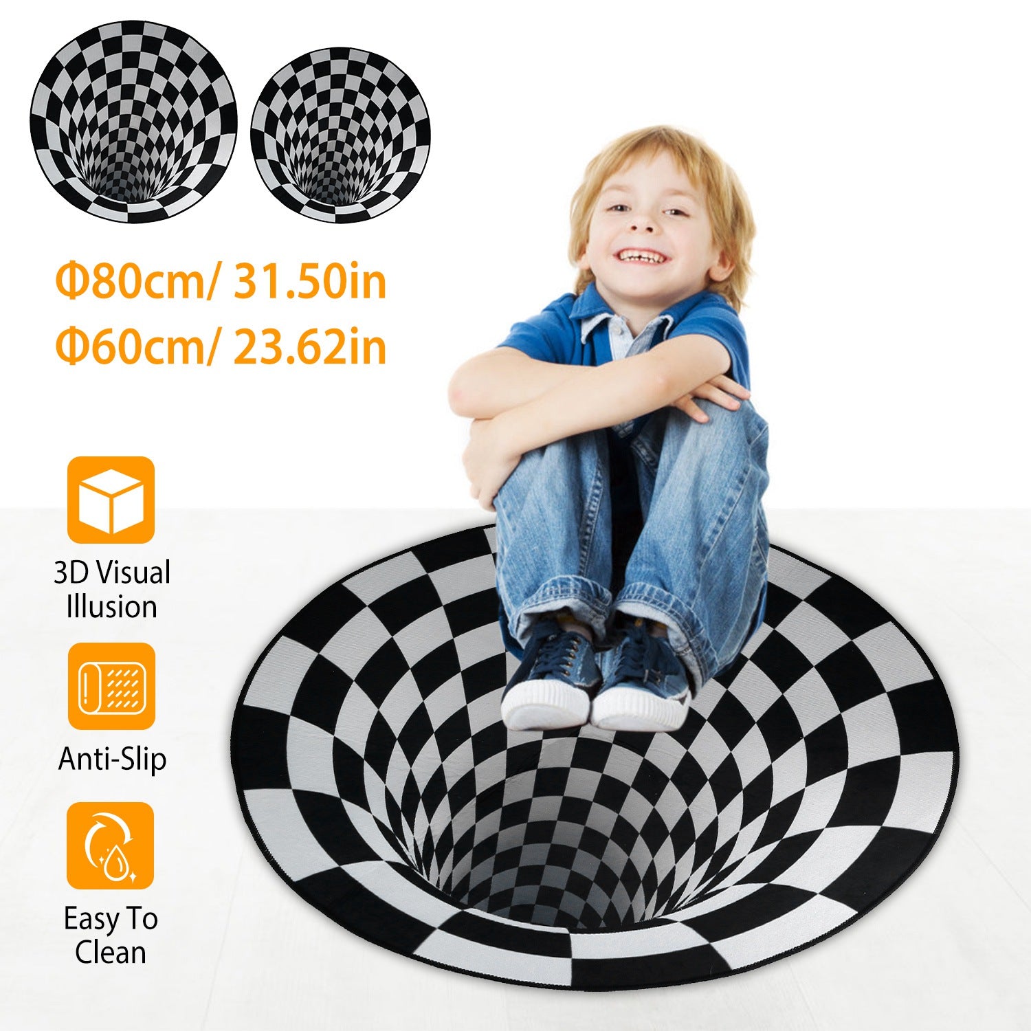 3D Visual Floor Area Anti-Slip Mat