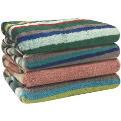 4-Pack: 100% Cotton Extra Absorbent Multicolor Bath Towels