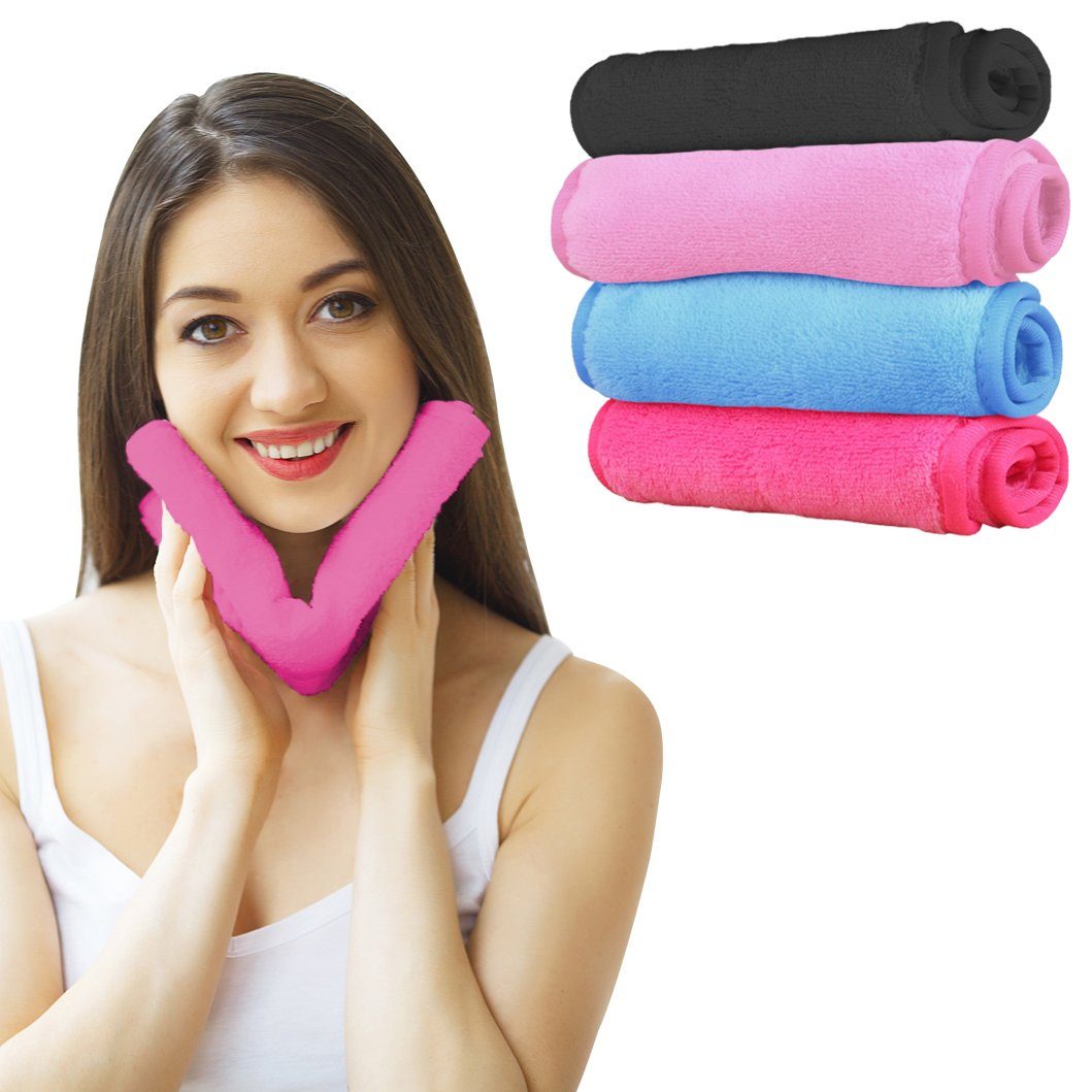 4-Pack: Reusable Facial Cleansing Towel And Makeup-Remover Cloth