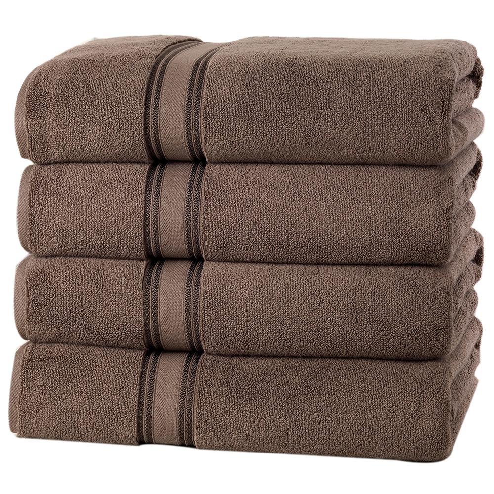 4-Piece Set: 550 GSM Zero Twist Cotton Bath Towels