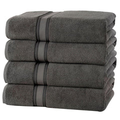 4-Piece Set: 550 GSM Zero Twist Cotton Bath Towels