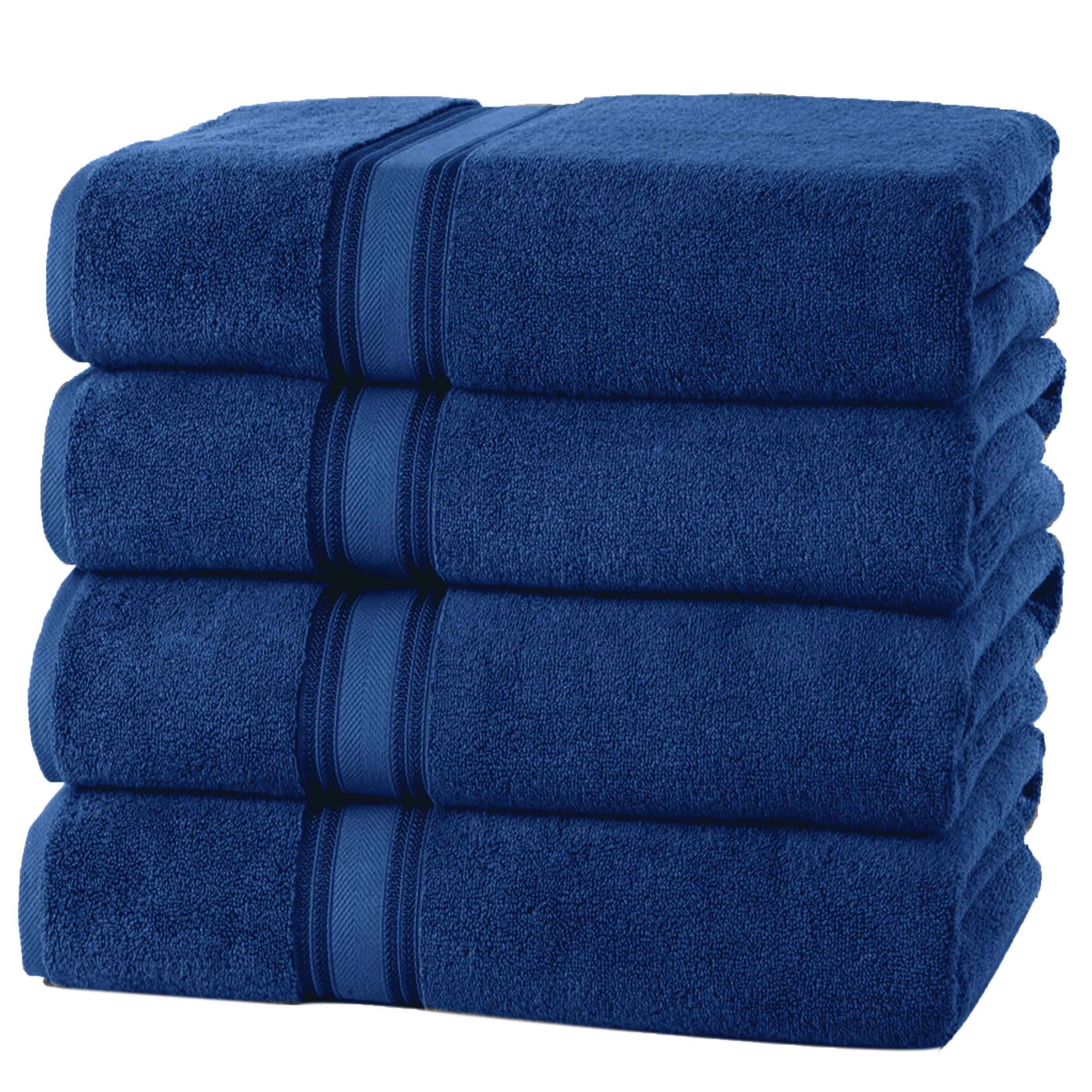 4-Piece Set: 550 GSM Zero Twist Cotton Bath Towels