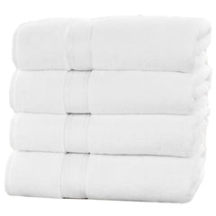 4-Piece Set: 550 GSM Zero Twist Cotton Bath Towels