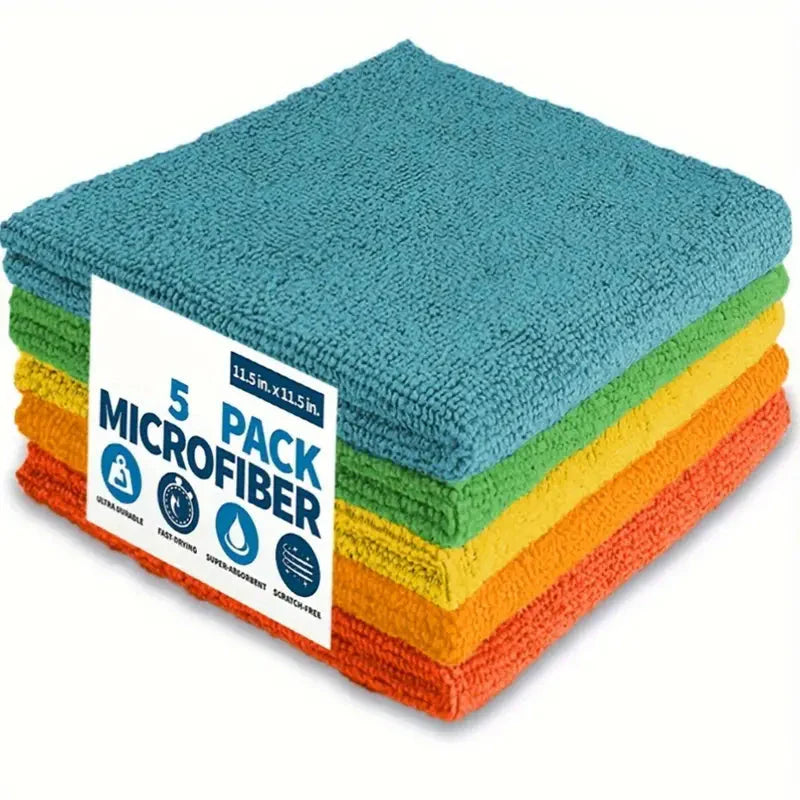 5-Pack: Household Cleaning Towel Set Non-Linting Cleaning Cloth