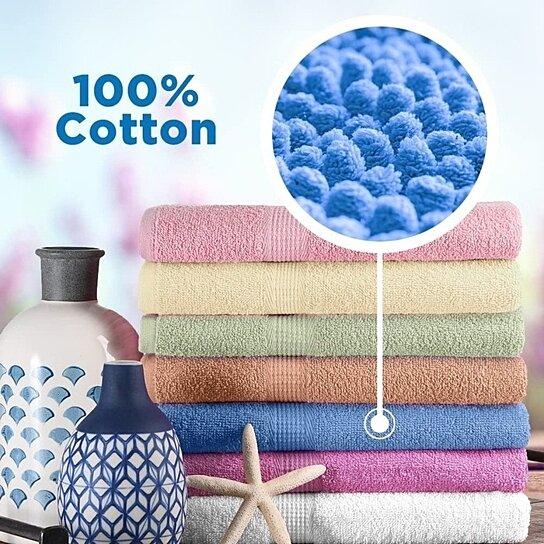 5-Pack: Super Absorbent 100% Cotton Bath Towels