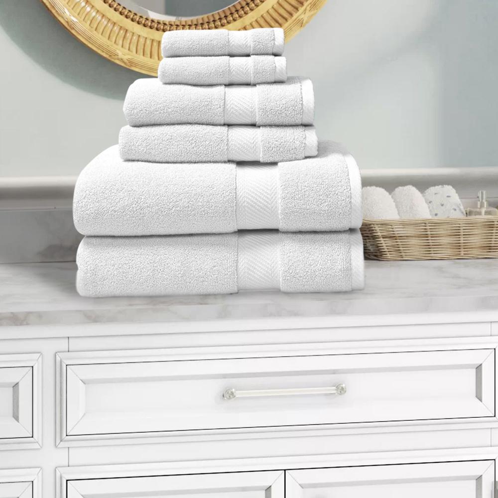 6-Piece: 100% Organic Cotton Bath Towel Set