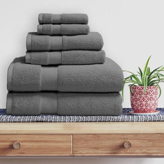 6-Piece: 100% Organic Cotton Bath Towel Set