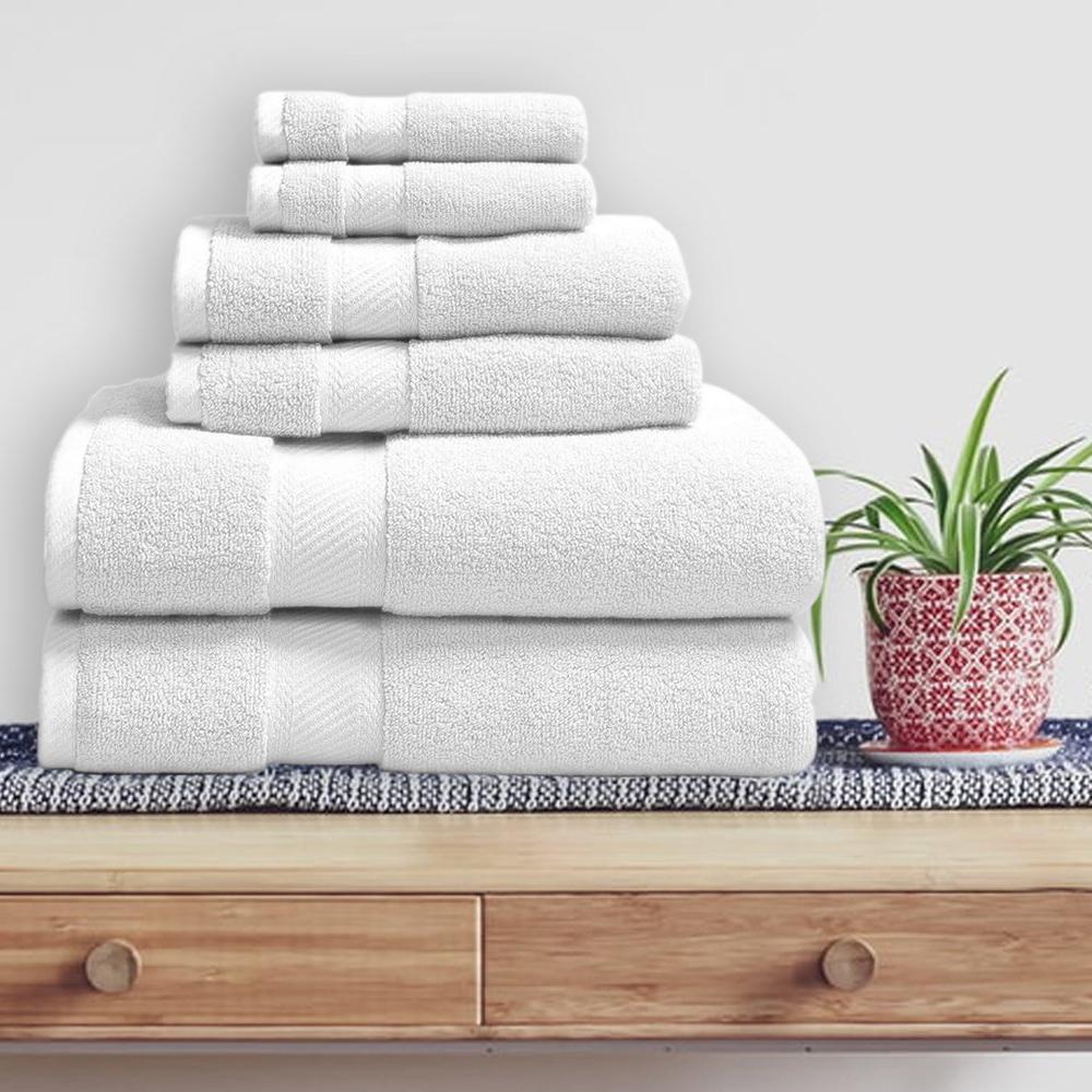 6-Piece: 100% Organic Cotton Bath Towel Set