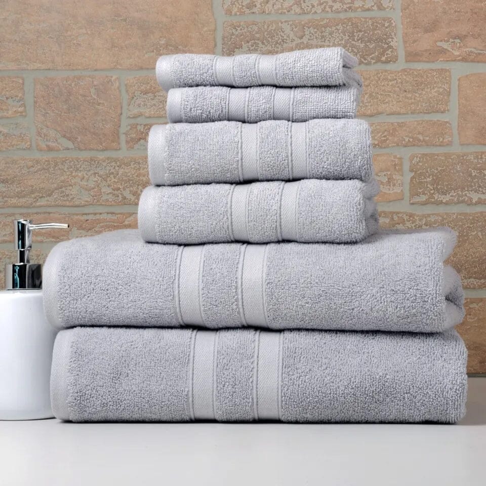 6-Piece Bibb Home Absorbent 100% Egyptian Cotton Towel Set