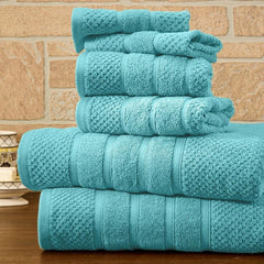 6-Piece Bibb Home Absorbent 100% Egyptian Cotton Towel Set