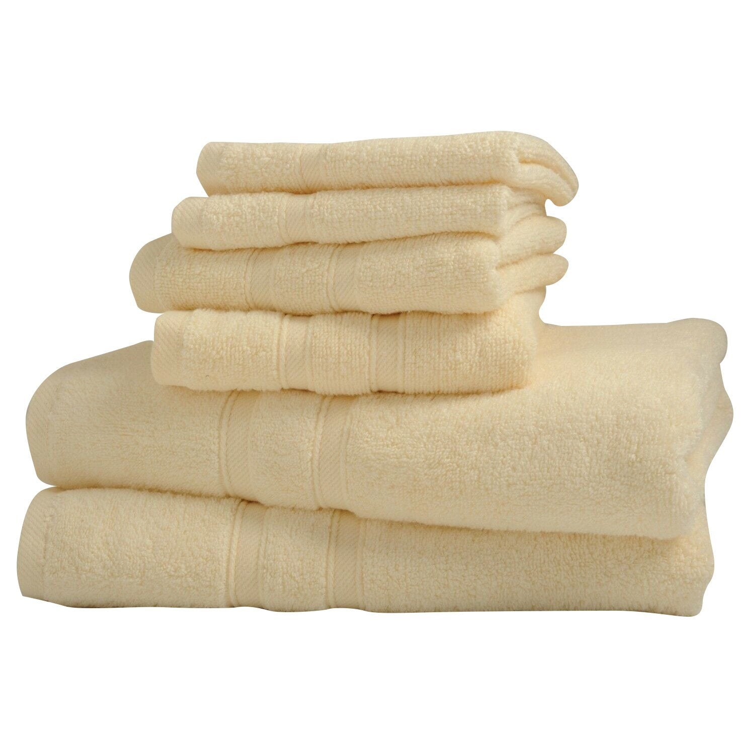 6-Piece: Bibb Home Zero Twist Egyptian Cotton Towel Set