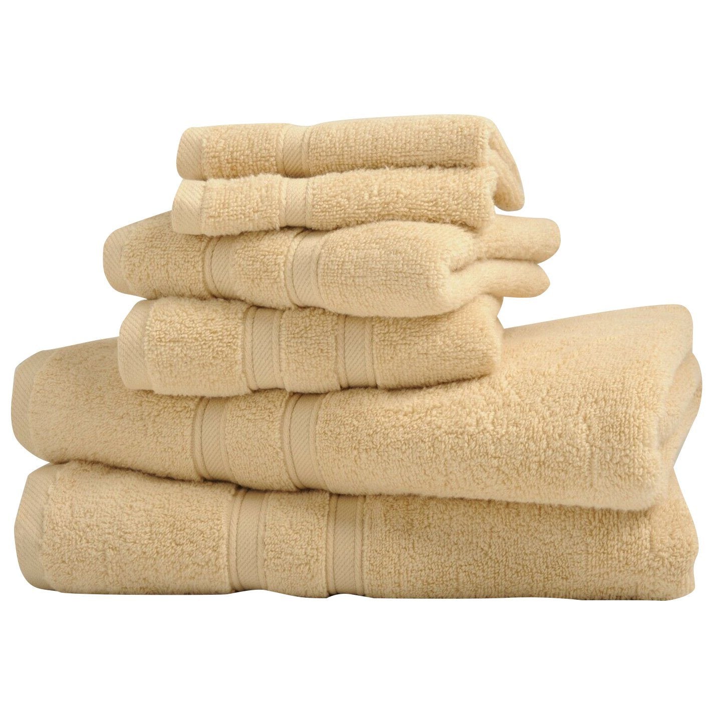 6-Piece: Bibb Home Zero Twist Egyptian Cotton Towel Set