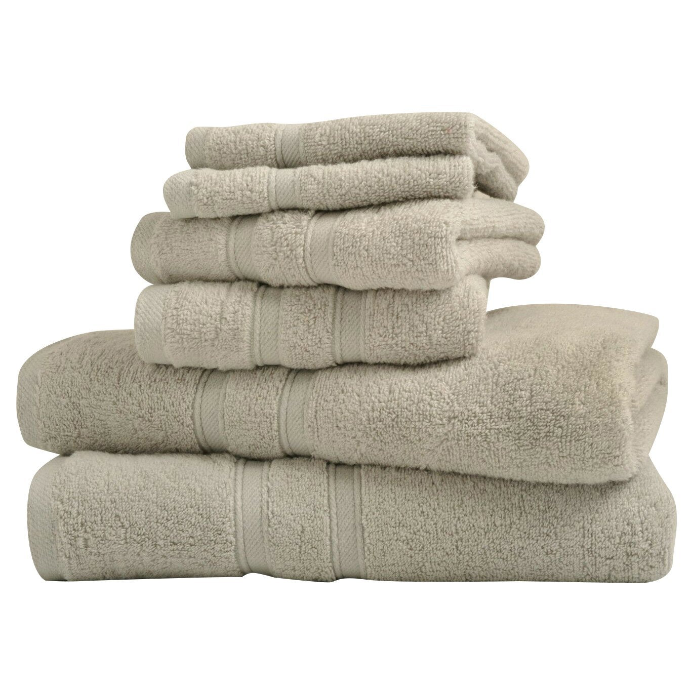 6-Piece: Bibb Home Zero Twist Egyptian Cotton Towel Set