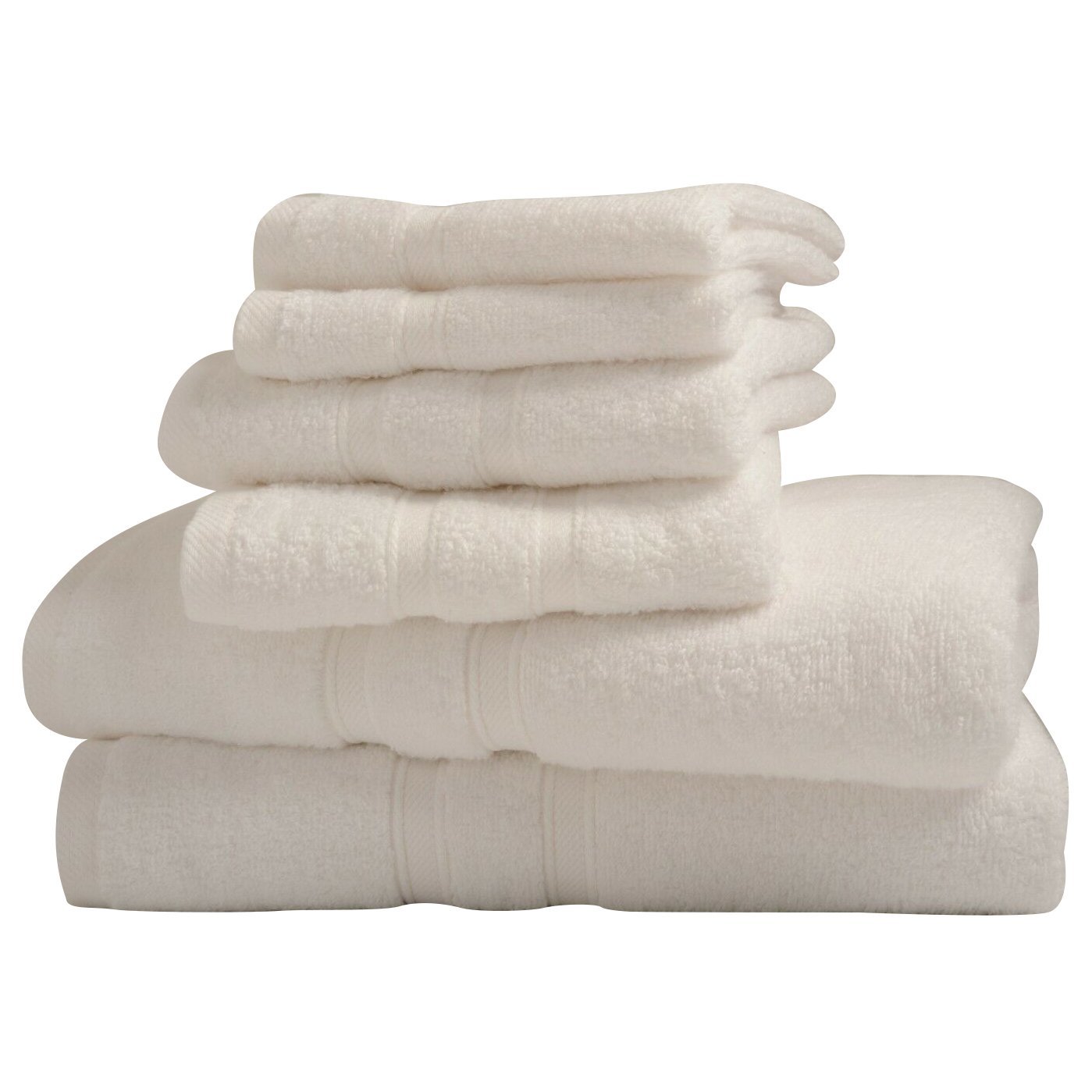 6-Piece: Bibb Home Zero Twist Egyptian Cotton Towel Set