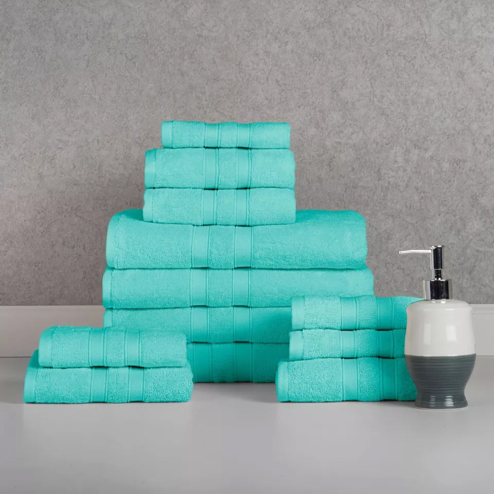 12-Piece: Bibb Home Egyptian Cotton Towel Set