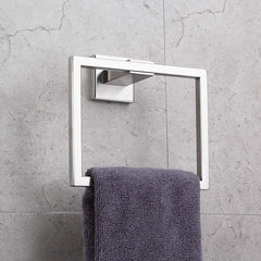 Black Hand Towel Holder SUS304 Stainless Steel Towel Hanger Towel Ring for Bathroom Lavatory Wall Mount Contemporary Style