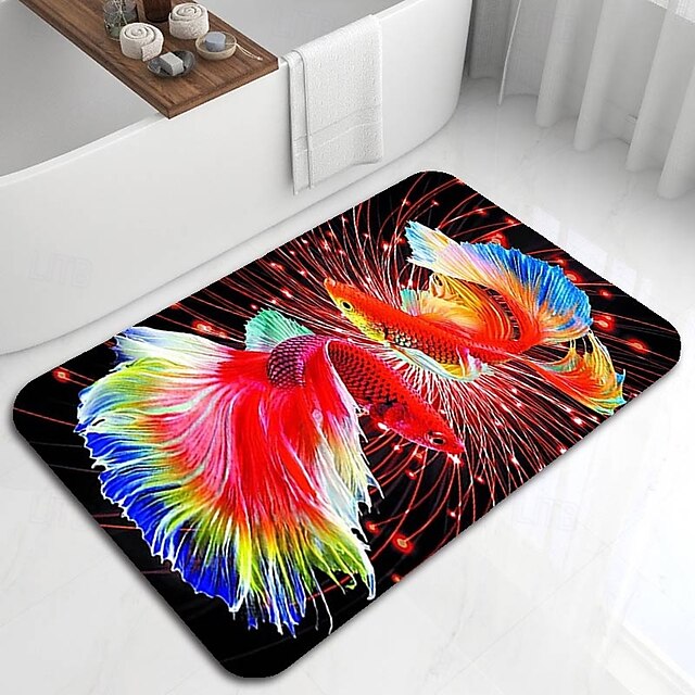 Abstract Graph Bathroom Bath Mats Creative Absorbent Bathroom Rug Diatomaceous Earth Non Slip mats