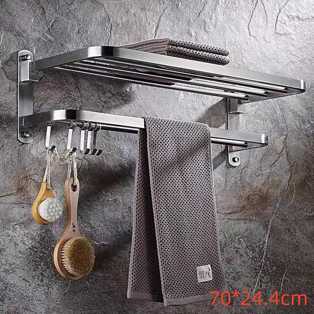 Toilet Storage Rack Non Perforated Stainless Steel Towel Rack Bathroom Towel Rack Hotel Bathroom Hardware Pendant 304 Thick Version