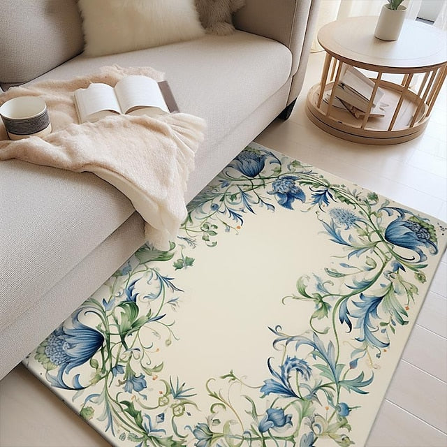 Spring Floral Fruit Area Rug Kitchen Mat Non-Slip Oil Proof Floor Mat Livingroom Rug Indoor Outdoor Mat Bedroom Decor Bathroom Mat Entrance Rug Door Mat Bird Tree of Life