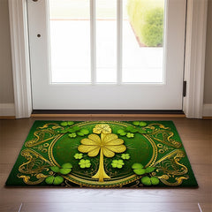 Saint Patrick's Day Doormat Floor Mats Washable Rugs Kitchen Mat Non-Slip Oil Proof Rug Lucky Clover Indoor Outdoor Mat Bedroom Decor Bathroom Mat Entrance Rug