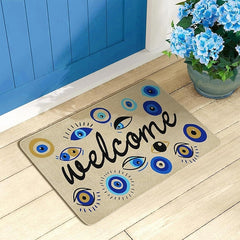 Evil Eyes Psychedelic Doormat Kitchen Mat Floor Mat Non-Slip Area Rug Oil Proof Rug Indoor Outdoor Mat Bedroom Decor Bathroom Mat Entrance Rug