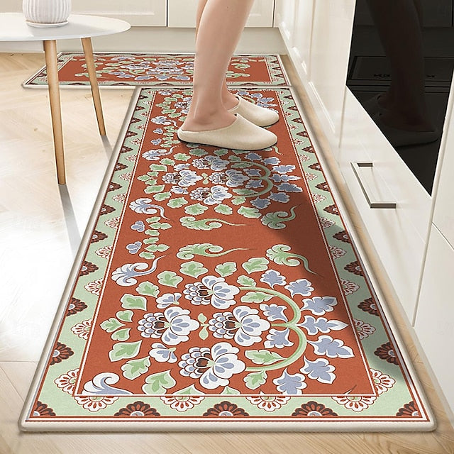 Ethnic Mandala Kitchen Mat Non-Slip Rug Indoor Outdoor Mat Bedroom Decor Bathroom Mat Entrance Rug Door Mat