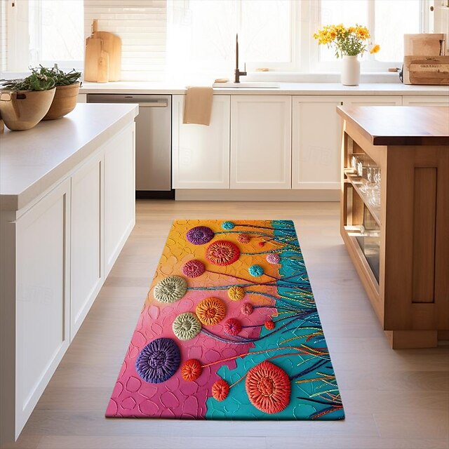 Deadlion Quilting Area Rug Kitchen Mat Non-Slip Oil Proof Floor Mat Livingroom Rug Indoor Outdoor Mat Bedroom Decor Bathroom Mat Entrance Rug Door Mat