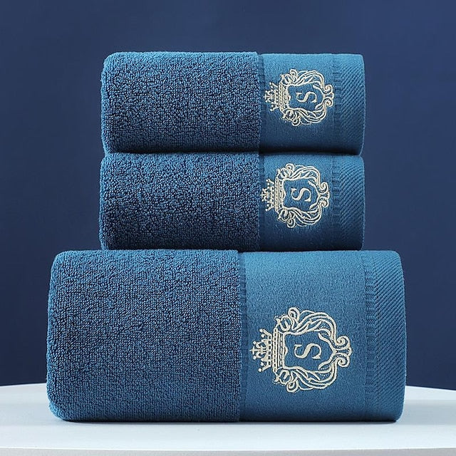 Thickened Bath Towels Set of 3,100% Turkish Cotton Ultra Soft Bath Sheets, Highly Absorbent Large Bath Towel for Bathroom, Premium Quality Shower Towel, 1PC Bath Towel&1PC Hand Towel&1PC Washcloth