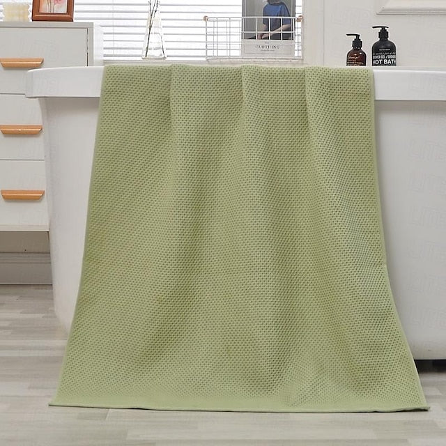 Waffle Style 100% Cotton Bath Towel, Lightweight, Breathable, Absorbent, And Quick Drying Japanese Honeycomb Bath Towel Multi Colors