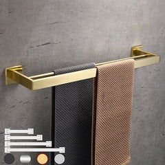 Wall Mounted Towel Rail Towel Rack Holder for Bathroom,Stainless Steel Tower Bar Bathroom Hardware Accessories Towel Bar 30-60cm(Black/Chrome/Golden/Brushed Nickel)