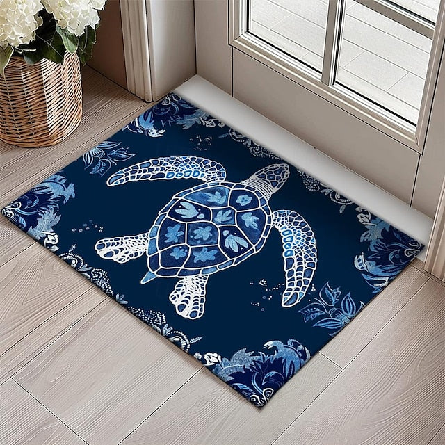 Sea Turtle Doormat Kitchen Mat Floor Mat Non-Slip Area Rug Oil Proof Rug Indoor Outdoor Mat Bedroom Decor Bathroom Mat Entrance Rug