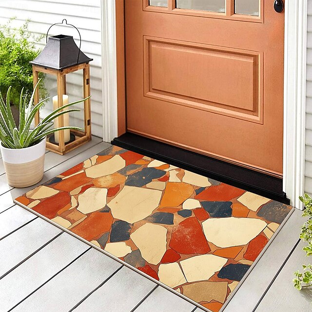 Mosaic Doormat Kitchen Mat Floor Mat Non-Slip Area Rug Oil Proof Rug Indoor Outdoor Mat Bedroom Decor Bathroom Mat Entrance Rug