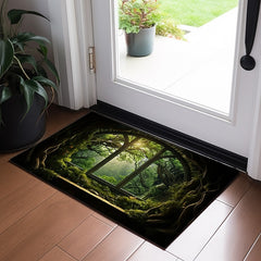 Landscape Forest Cave Doormat Floor Mats Washable Rugs Kitchen Mat Non-Slip Oil Proof Rug Indoor Outdoor Mat Bedroom Decor Bathroom Mat Entrance Rug