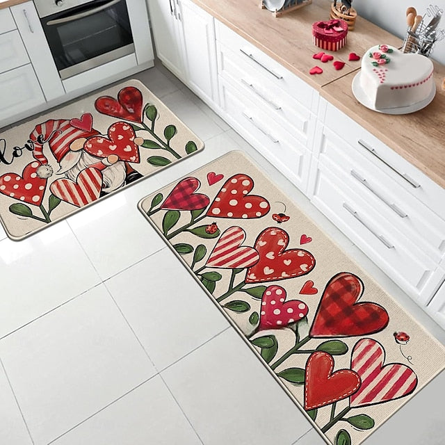 Valentine's Day Area Rug Kitchen Mat Non-Slip Oil Proof Floor Mat Livingroom Rug Indoor Outdoor Mat Bedroom Decor Bathroom Mat Entrance Rug Door Mat