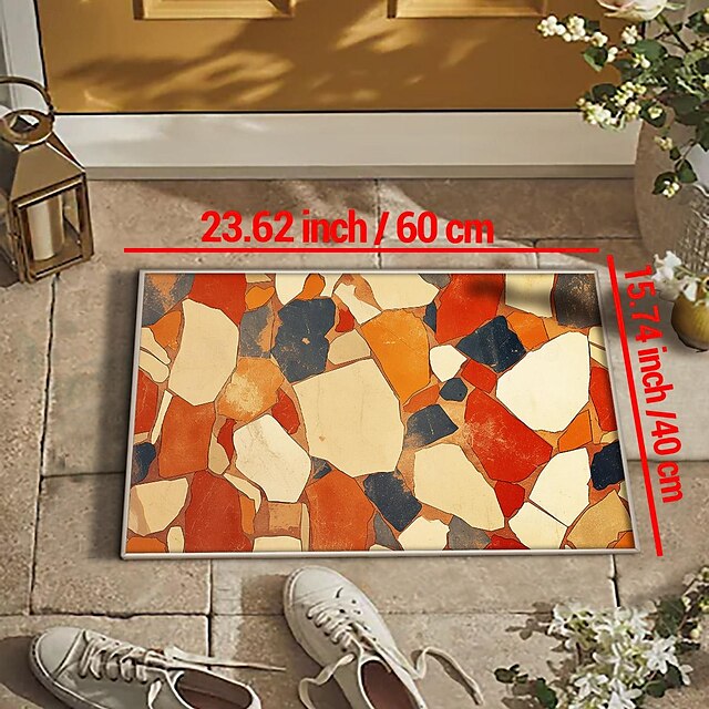 Mosaic Doormat Kitchen Mat Floor Mat Non-Slip Area Rug Oil Proof Rug Indoor Outdoor Mat Bedroom Decor Bathroom Mat Entrance Rug