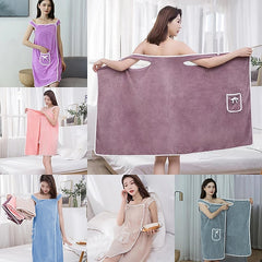 Microfiber Wearable Bath Towel Dress Super Absorbent Home Wear Bath Skirt Bath Towel Ladies Water-absorbent Soft Thick Wrapped Bathrobe Quick-dry