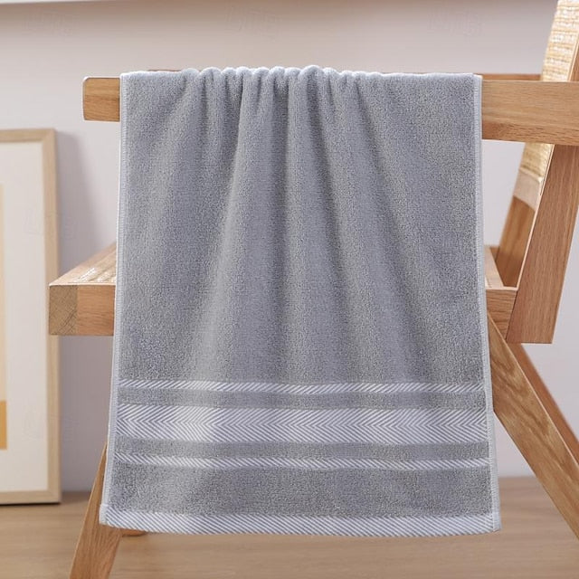 100% Cotton 34*74cm Absorbent Face Towels,Thickened Men's Couple Cotton Towels, Highly Absorbent Towels For Bathrooms, Gyms, Hotels And Spas, Solid Color Bath Towel