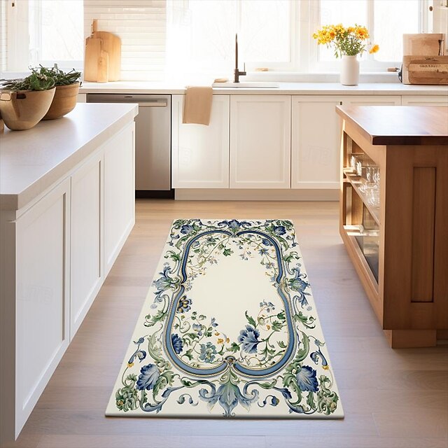 Spring Floral Fruit Area Rug Kitchen Mat Non-Slip Oil Proof Floor Mat Livingroom Rug Indoor Outdoor Mat Bedroom Decor Bathroom Mat Entrance Rug Door Mat Bird Tree of Life