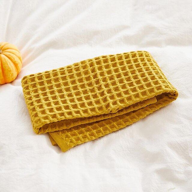 Ultra Soft Face Bath Towel Waffle Beach Towel Cover Blanket Honeycomb Mesh Large Towel Long Staple Cotton